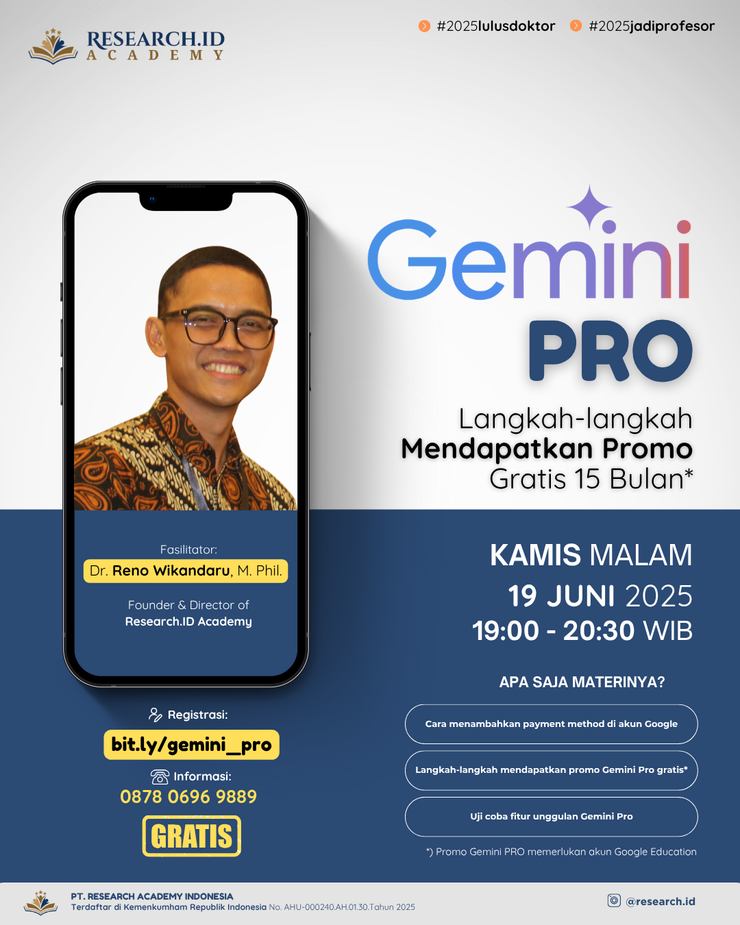 GEMINI PRO: Langkah-langkah Mendapatkan Promo Gratis 15 Bulan